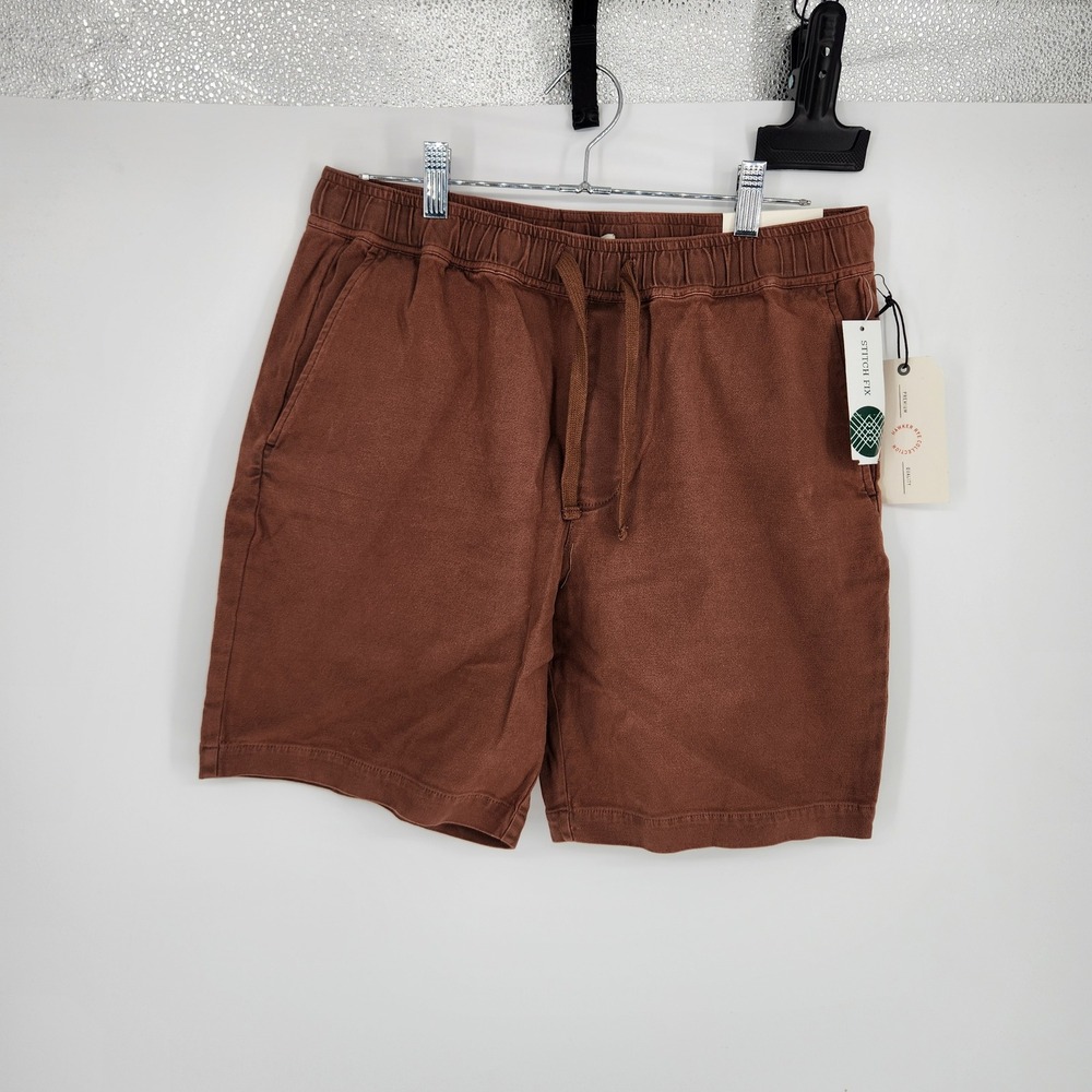 Hawker Rye Mens Garment Dye Deck Shorts Brown 8 Inch Inseam Small S-8 NEW